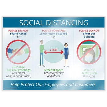 Social Distancing Window Cling