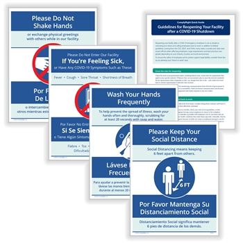 Social Distancing and Hygiene - Facility Signage Bundle