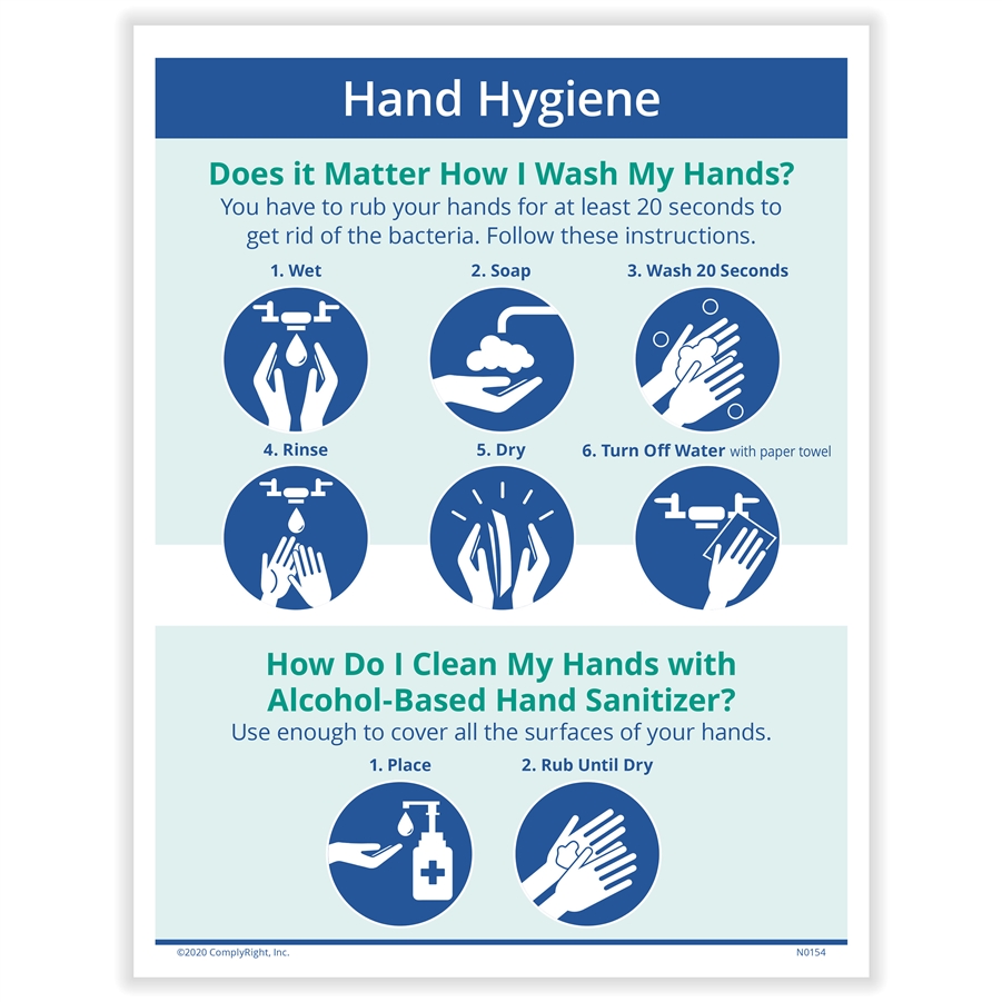 Hand Hygiene Instructions Poster