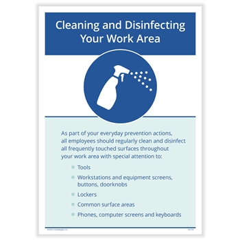 Employee Clean and Disinfect Your Work Area Poster