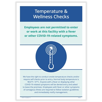 Temperature and Wellness Checks Poster