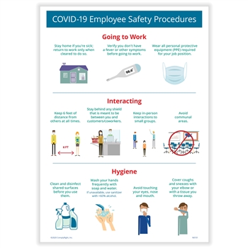 COVID-19 Employee Safety Procedures Poster