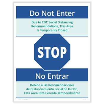 Social Distancing - Do Not Enter Posting Notice - Bilingual