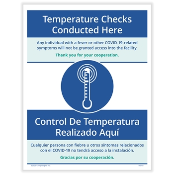 Temperature Screenings Posting Notice - Bilingual