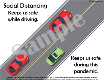 Social Distancing Poster - Keeps Us Safe