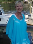 Turquoise rayon poncho with fishes