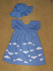Short-sleeved girl's cotton dress