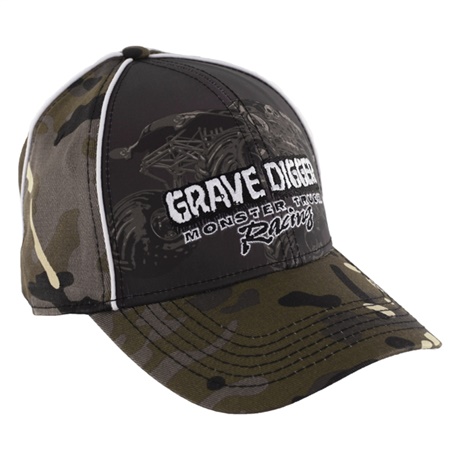 Grave Digger Camo Cap with piping