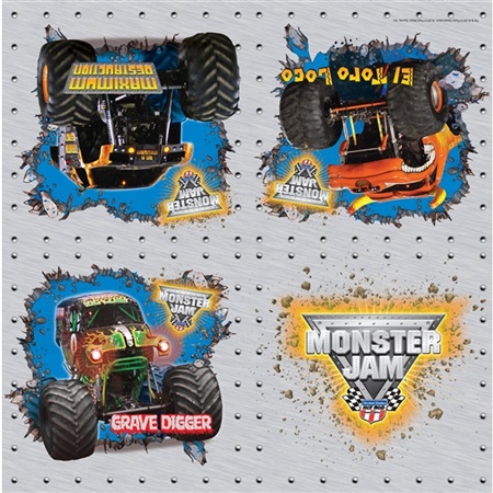 Monster Jam 3D Lunch Napkins