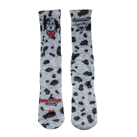 Monster Mutt Dalmatian Face Casual Socks - Youth