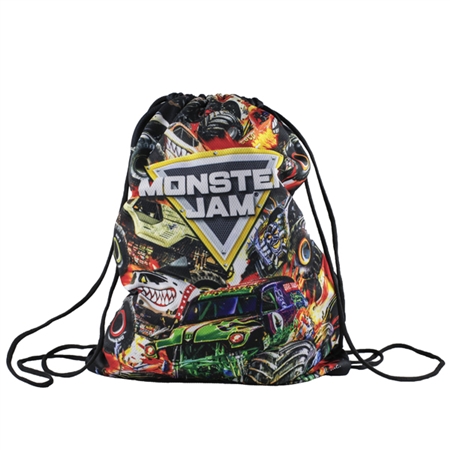 Monster Jam Fire Drawstring Bag