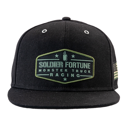 Soldier Fortune Badge Black and Green Cap