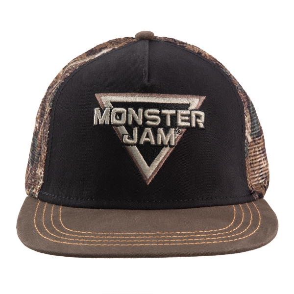 Monster Jam Black and Brown Camo Cap