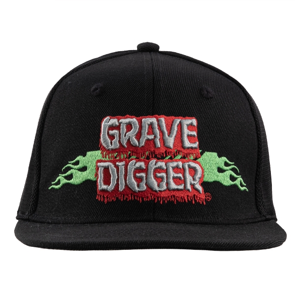 Grave Digger Bar Flames Cap
