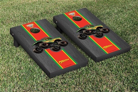 Monster Jam Dragon Cornhole Game Set Onyx Stained Stripe Version