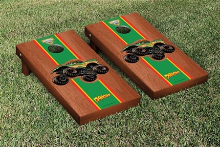 Monster Jam Dragon Cornhole Game Set Rosewood Stained Stripe Version