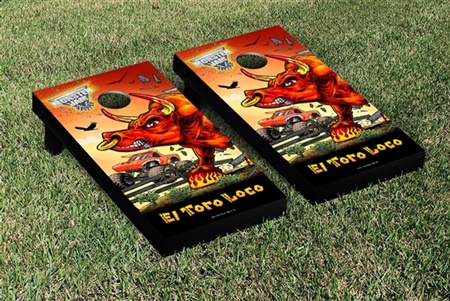 Monster Jam El Toro Loco Red Cornhole Game Set Creature Version