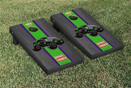 Monster Jam Grave Digger Cornhole Game Set Onyx Stained Version