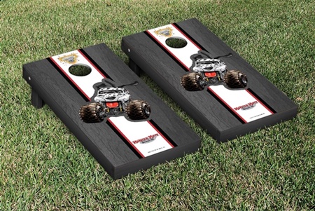 Monster Jam Monster Mutt Dalmatian Cornhole Game Set Onyx Stained Stripe Version