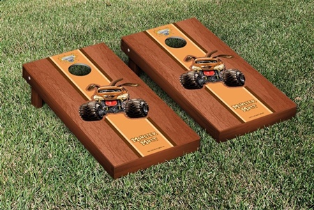 Monster Jam Monster Mutt Cornhole Game Set Rosewood Stained Version