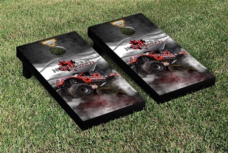 Monster Jam Northern Nightmare Cornhole Game Set Smoke Version