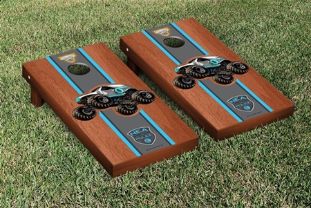 Monster Jam New Earth Authority Cornhole Game Set Rosewood Stained Version