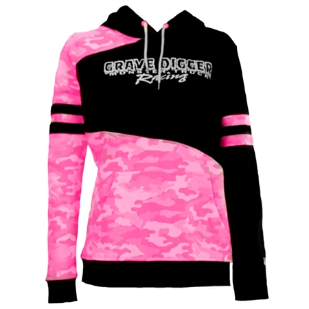 Grave Digger Pink Camo Ladies Sweatshirt