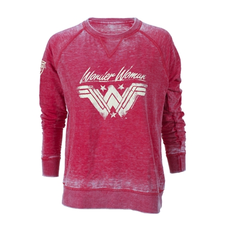 Wonder Woman Distressed Ladies Sweatshirt