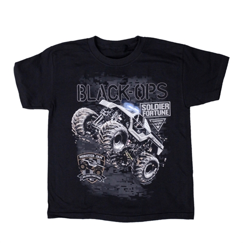Monster Jam Soldier Fortune Black Ops Youth Tee