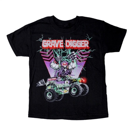 Grave Digger Bolts Youth Tee