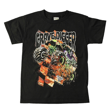 Grave Digger CheckFlame Youth Tee