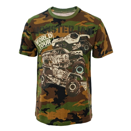 Camo Monster Jam World Tour Tee