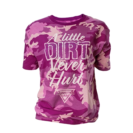 Monster Jam Pink Camo Dirt Tee