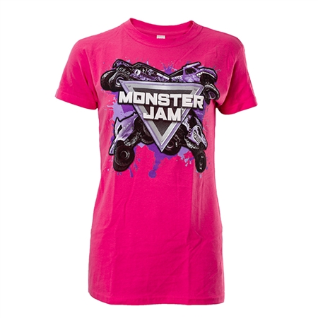 Monster Jam Splat Pink Ladies Tee