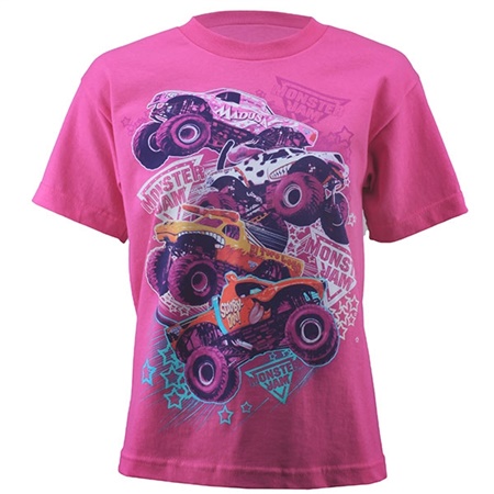 Monster Jam Youth Series Tee - Hot Pink