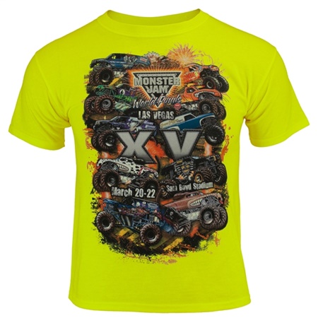 World Finals XV Danger Zone Youth Safety Green Tee