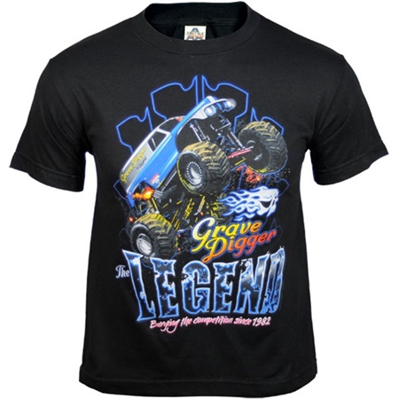 Grave Digger The Legend Flamethrower Tee