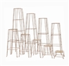 Set of 9 Square Nesting Basket Stands