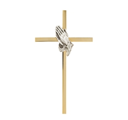Cross with Praying Hands Applique