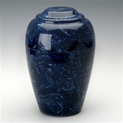 Navy Grecian Cultured Marble Urn