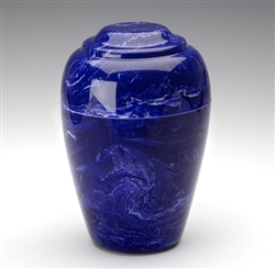 Cobalt Grecian Cultured Marble Urn