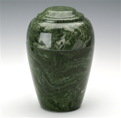 Emerald Grecian Cultured Marble Urn