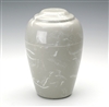 Silver Gray Grecian Cultured Marble Urn