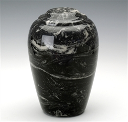 Ebony Grecian Cultured Marble Urn