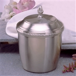 Spun pewter cremation urn