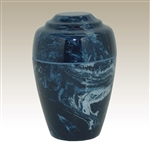 Navy Small Grecian Cultured Marble Urn