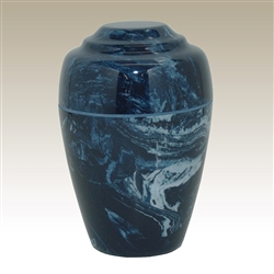 Navy Small Grecian Cultured Marble Urn