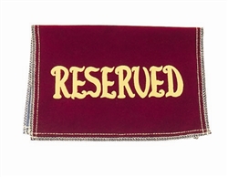 Velvet "Reserved" Seat Signs