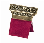 Gold Plated "Reserved Pallbearer" Seat Signs