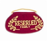 Deluxe "Reserved Family" Seat Signs